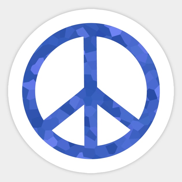 Peace Sign Blue Sticker by SartorisArt1